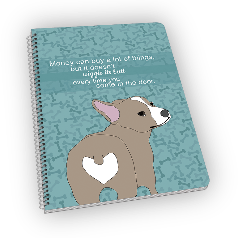 Corgi Notebook - Dog (1000x769), Png Download