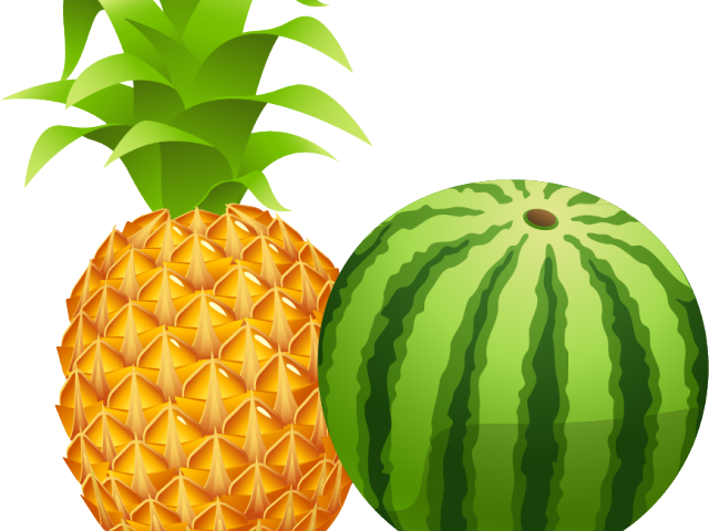 Melon Clipart Pineapple - Clip Art Pineapple Transparent Background (640x480), Png Download