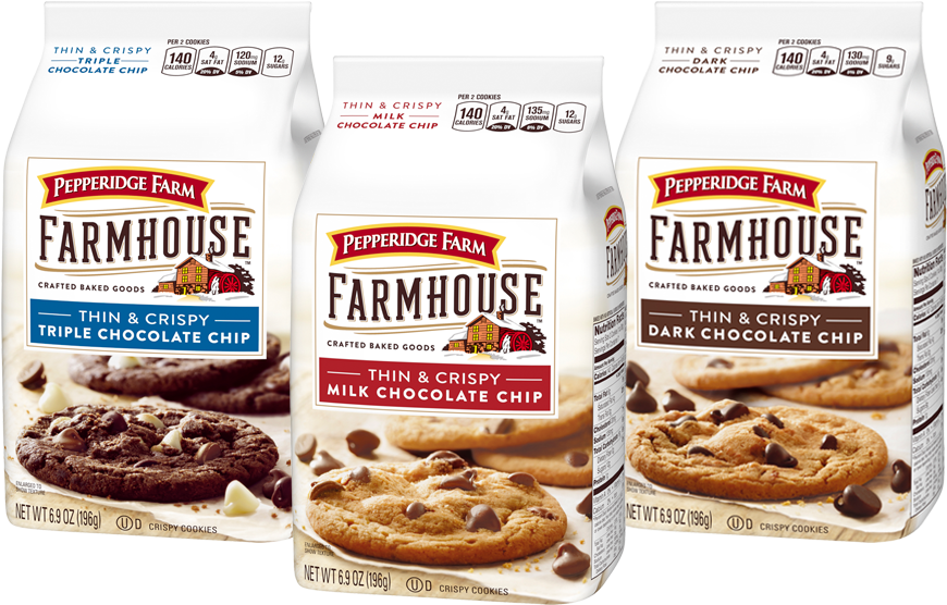 Pepperidge Farm Farmhouse Cookies - Pepperidge Farm Farmhouse Cookies, Triple Chocolate (960x587), Png Download