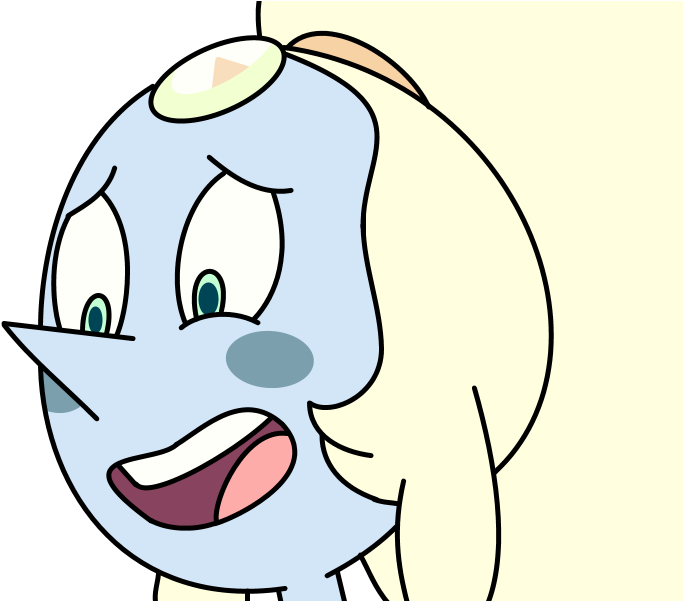 Scared Opal - Steven Universe Terrified Facial Expression (694x694), Png Download