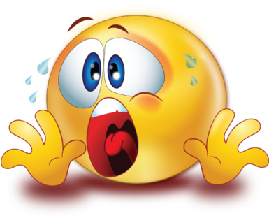 Frightened Scared Face With Sweat - Emoji Png Scared Face (384x384), Png Download
