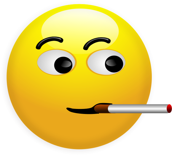 Smiley Cigarette Clipart Png (599x600), Png Download