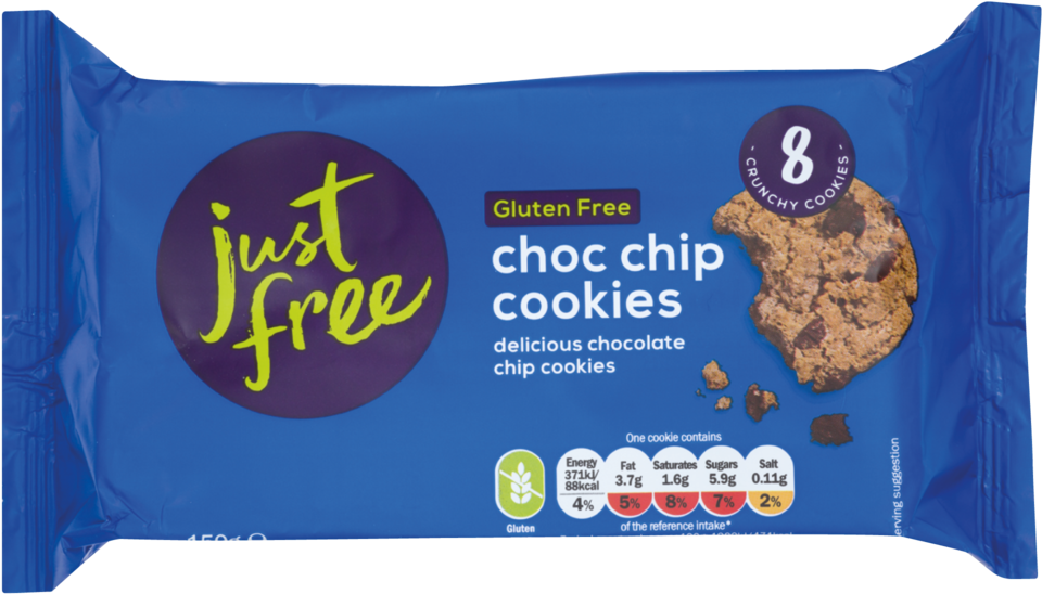 Download Chocolate Chip Cookies Just Free Lidl Full Size PNG Image