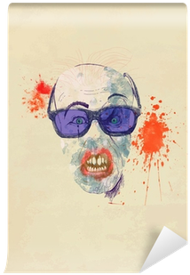 Scary Face Wall Mural • Pixers® • We Live To Change - Drawing (400x400), Png Download