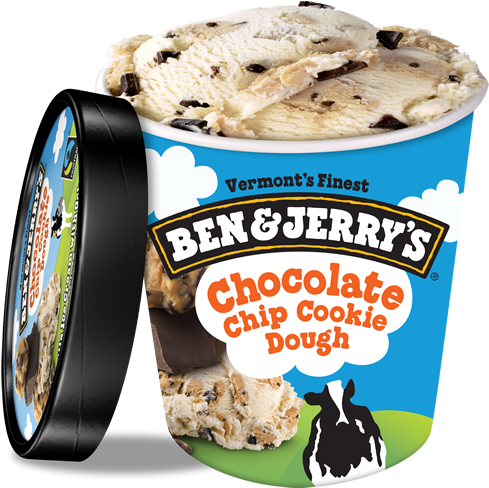 Chocolate Chip Cookie Dough Ice Cream, Pint - Ben And Jerry's Tesco (500x500), Png Download