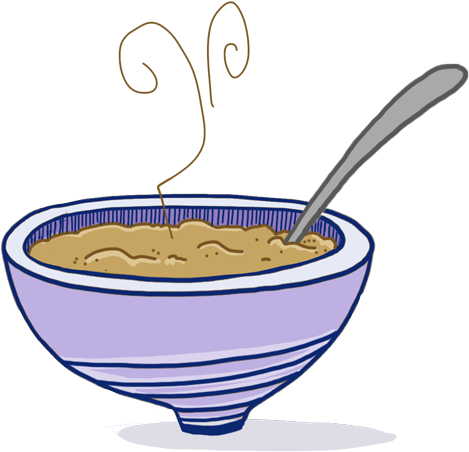 Pencil And In Color - Bowl Porridge Clipart Png (600x505), Png Download