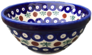 Cranberry Polish Pottery Cereal Bowl - Polish Pottery Cereal Bowl (364x364), Png Download