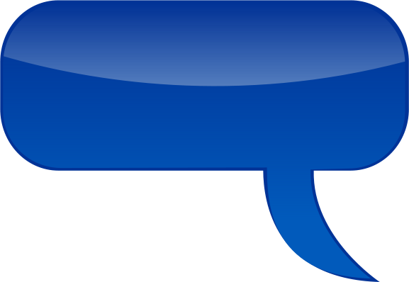 Speech Bubble Dark Blue - Coloured Speech Bubbles Clip Art (577x398), Png Download