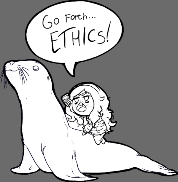 Know Your Meme - Girl Sea Lion Cartoon (600x614), Png Download