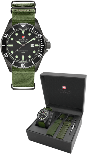 06 8279 13 007set - Swiss Military Sea Lion Green (345x600), Png Download