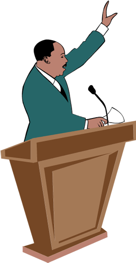 Podium - Martin Luther King Speech Clipart (600x630), Png Download