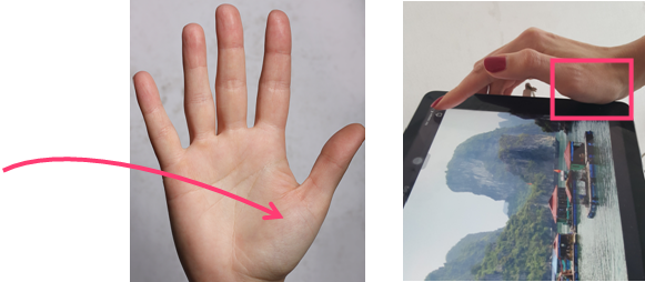 Covering Screen When Reaching For Button - Halong Bay (581x254), Png Download