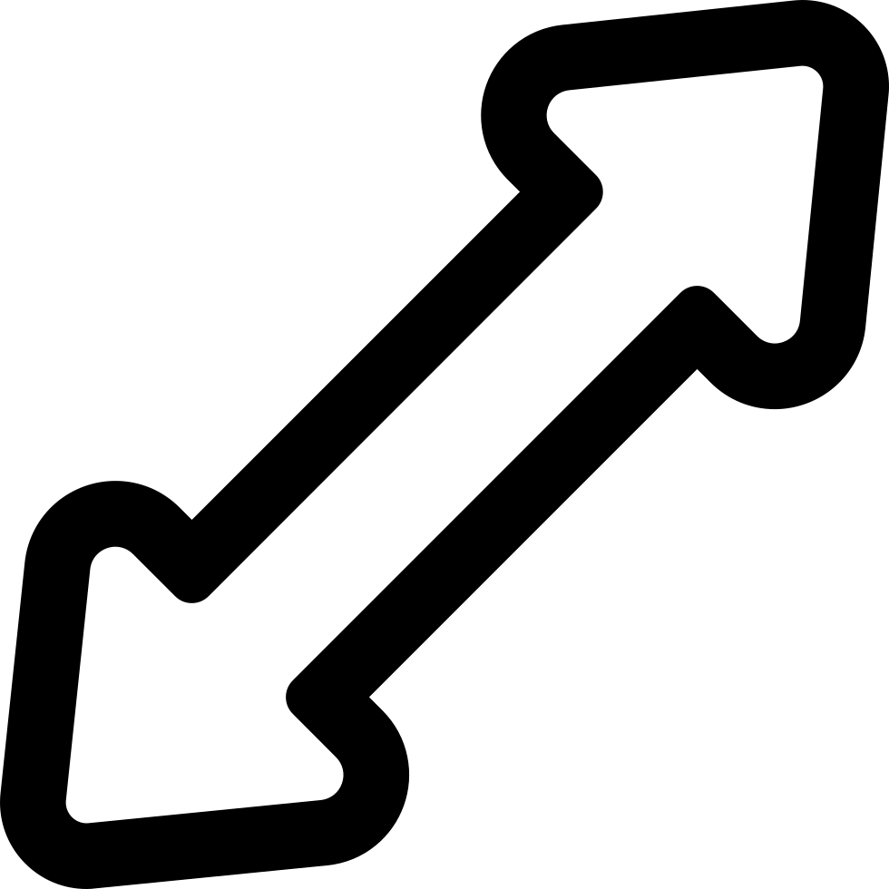 Double Arrow Outline - Double Arrow Vector Png (980x980), Png Download