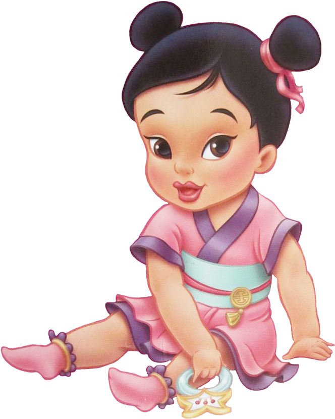 Marcadores - Png,princesa Mulan - Disney Princess Baby Cross Stitch (697x851), Png Download