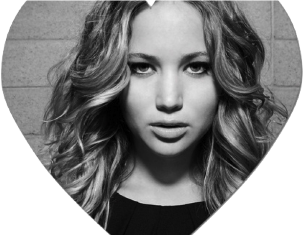 Jennifer Lawrence Hot Actress Bw 32x24 Print Poster (640x480), Png Download