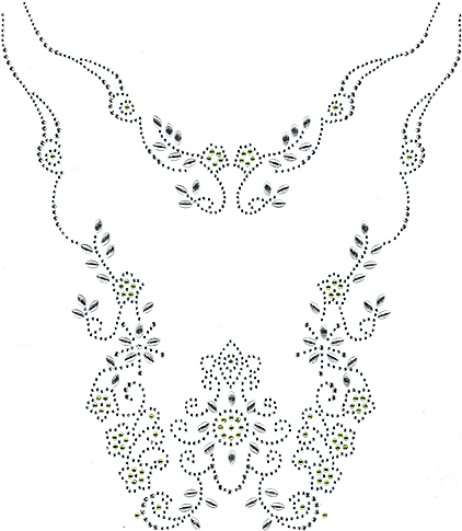 Ab Scattered Stones Scoop Neckline - Scoop Neck (500x484), Png Download