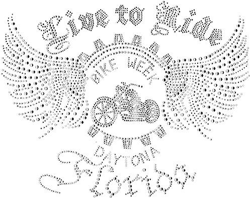 S7149 Clr Usa Tribal Wings, American, July 4th, Bikers - Daytona Beach (500x484), Png Download