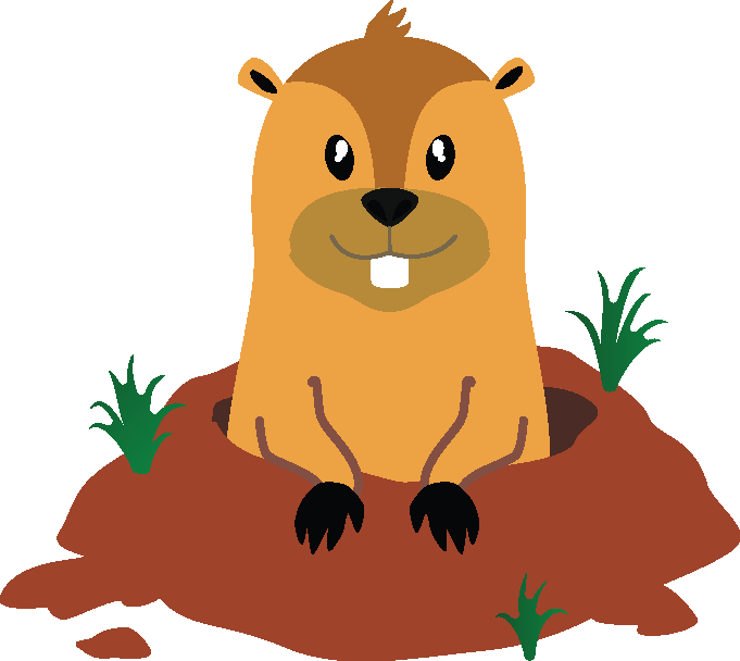 Groundhog Day The Movie - Groundhog Cartoon Png (681x608), Png Download
