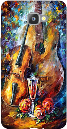 Water Color Guitarpainting Samsung Galaxy A9 Pro Mobile - Violin Painting (284x426), Png Download