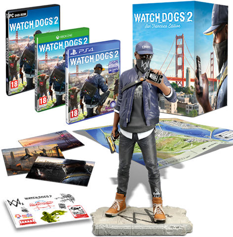 Watch Dogs 2 San Francisco Edition Edition - Watch Dogs 2 San Francisco Edition Ps4 (475x490), Png Download