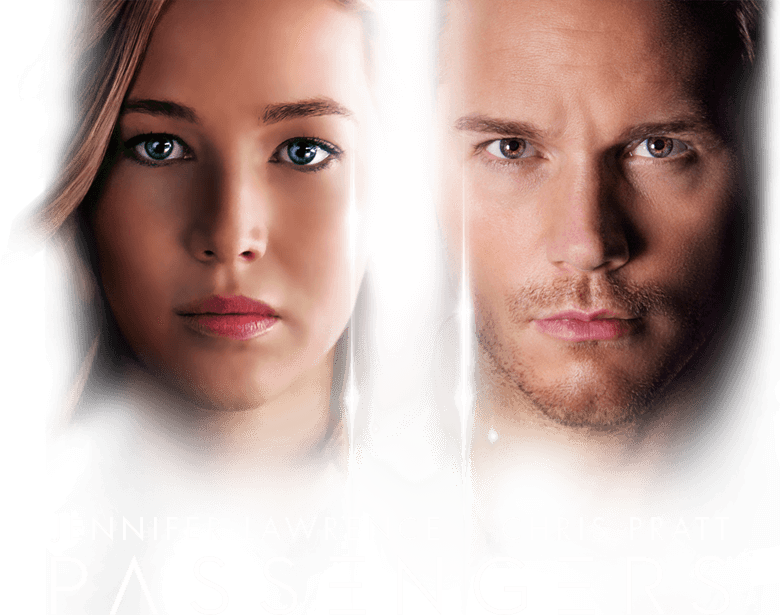Jennifer Lawrence - Chris Patt - Passengers Movie Png (780x615), Png Download