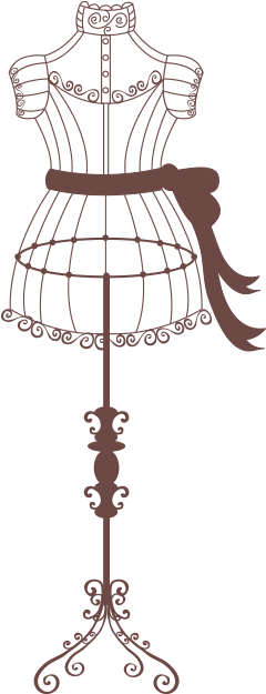 Mannequin Image - Antique Dress Form Vector (299x683), Png Download