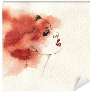 Beautiful Woman Face - Art Print: Ismagilova's Woman Face. Hand Painted Fashion (400x400), Png Download