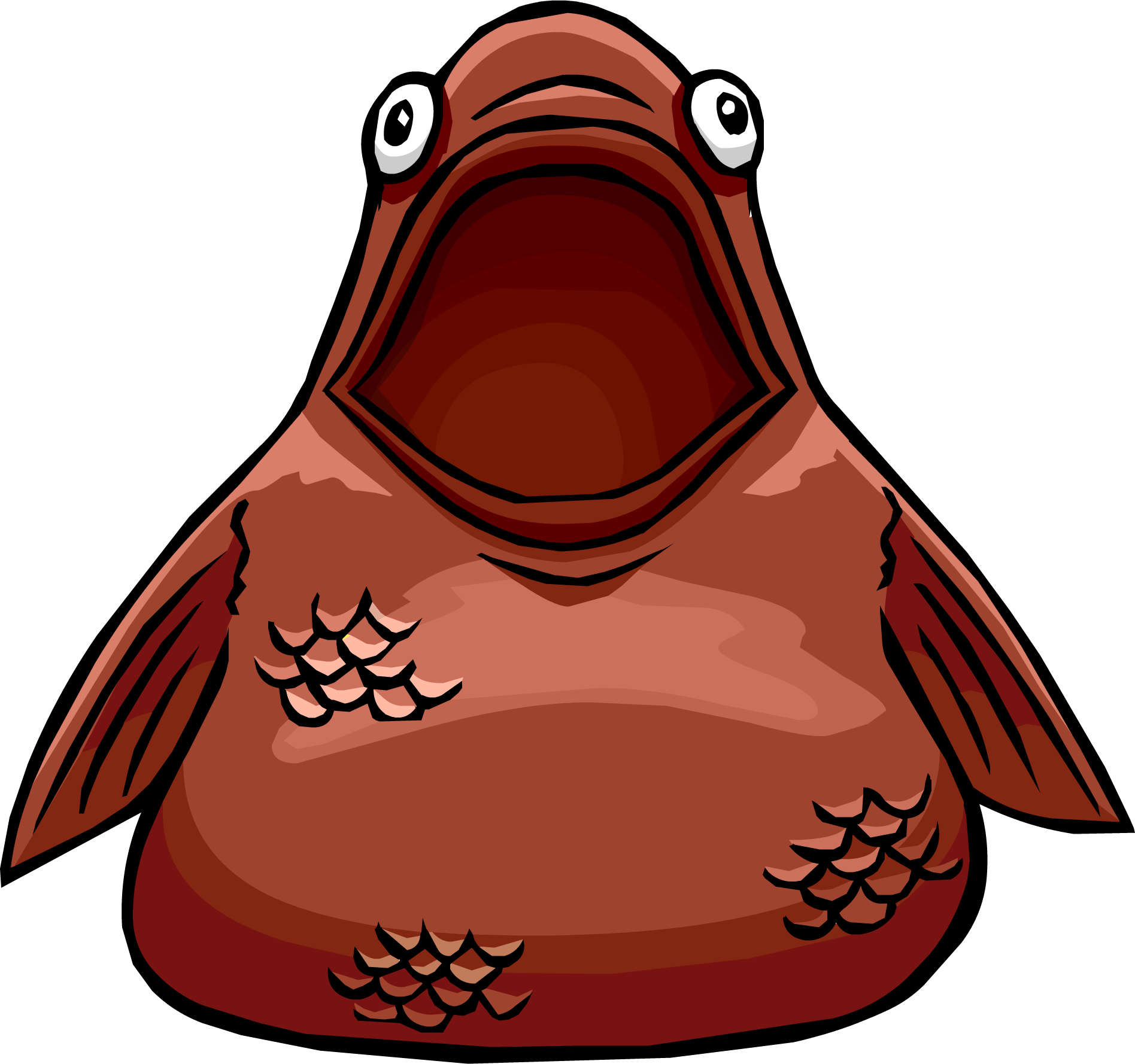 Wise Fish Costume Icon 4112 - Red Fish From Club Penguin (1896x1778), Png Download