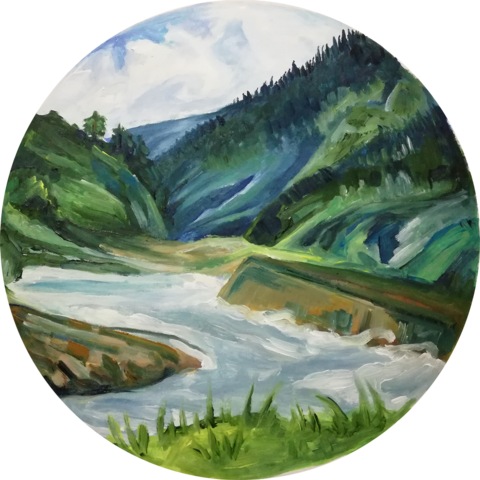Astore Valley Ii, By Fariha Rashid, Art Bahaar - Astore Valley (480x480), Png Download
