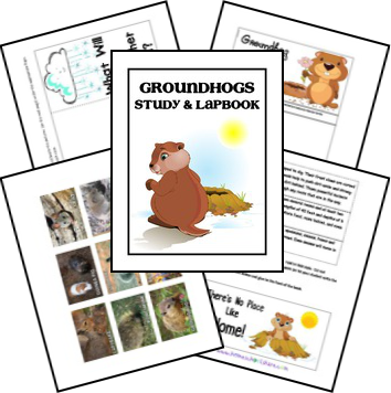 Free Groundhog Unit Study And Lapbook - Wizard Of Oz Activity Pages Printable (354x356), Png Download