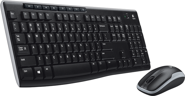 Keyboardmouse Wireless Mk270 920 004536 Logitech - Logitech Wireless Desktop Mk270r (652x560), Png Download