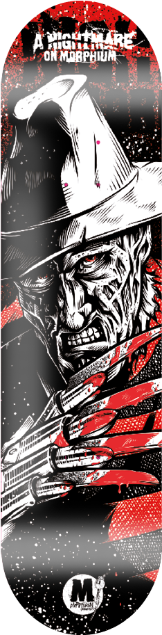 Horror Series Freddy Krueger - Morphium Deck Freddy, Red, 8.125 (300x1000), Png Download