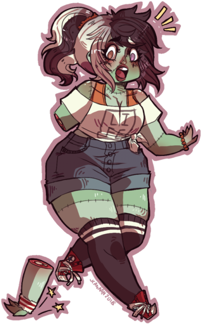 Poor Girl Would Lose Her Head If It Wasn't Stitched - Losing It (500x735), Png Download