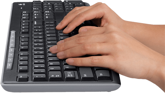 View Larger - Logitech Keyboard & Mouse Mk270 (652x560), Png Download