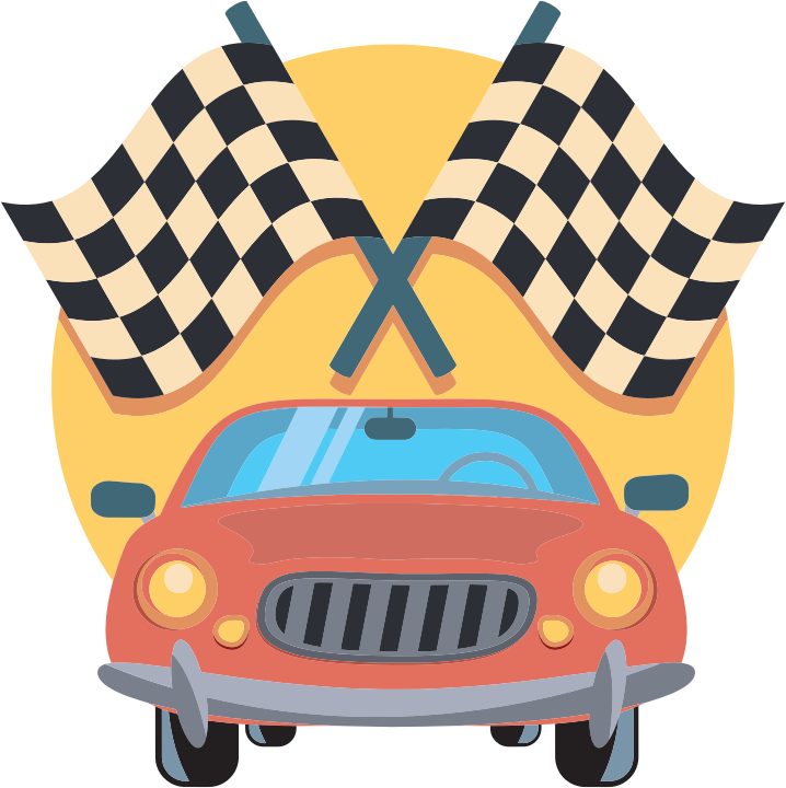 Picture Royalty Free Library And Racing Flags Icon - Race Car Clip Art (718x720), Png Download