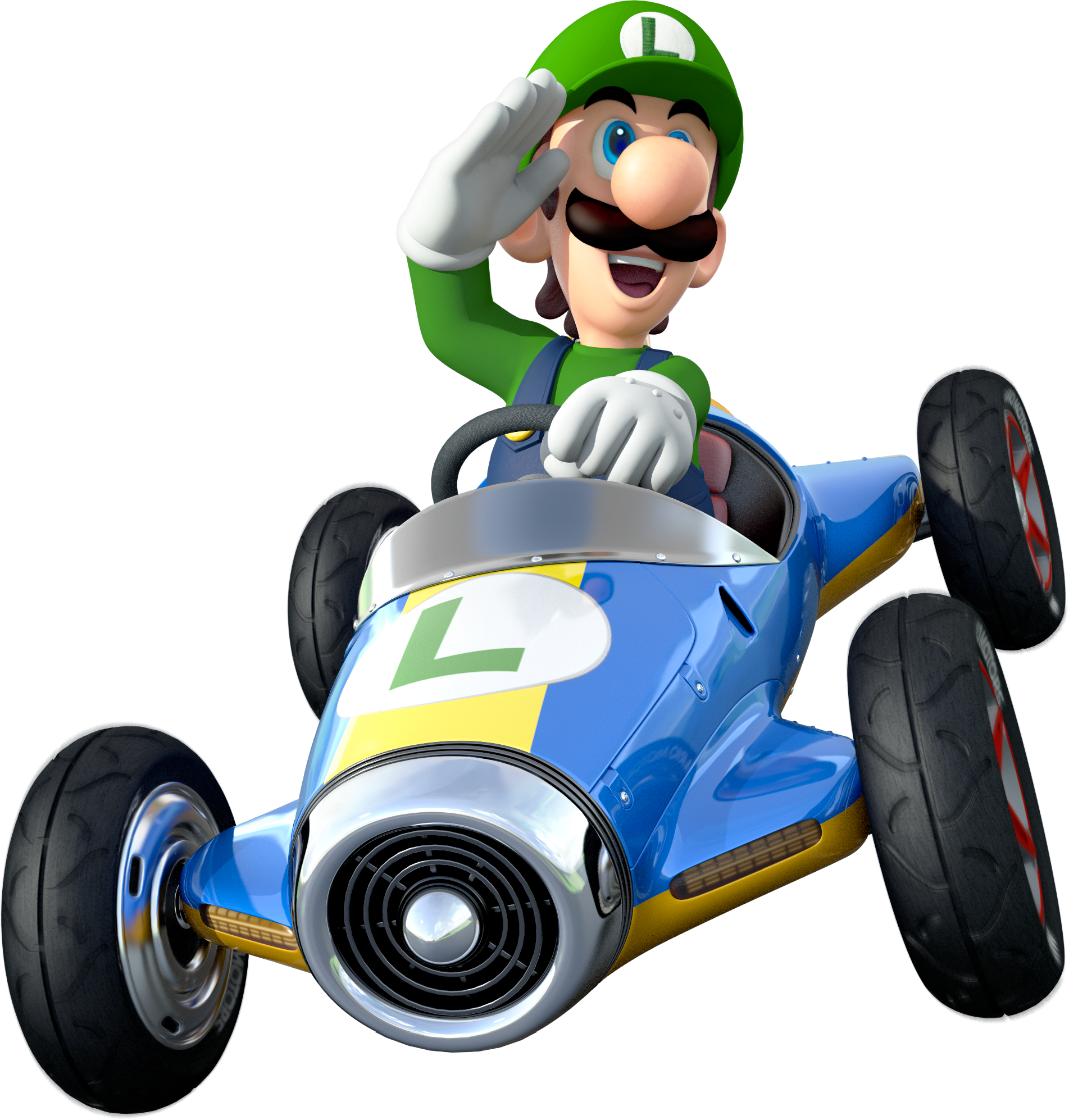 Cheap Luigi Artwork Alt Mario Kart Png With Decoration - Mario Kart 8 Characters Luigi (1903x1994), Png Download
