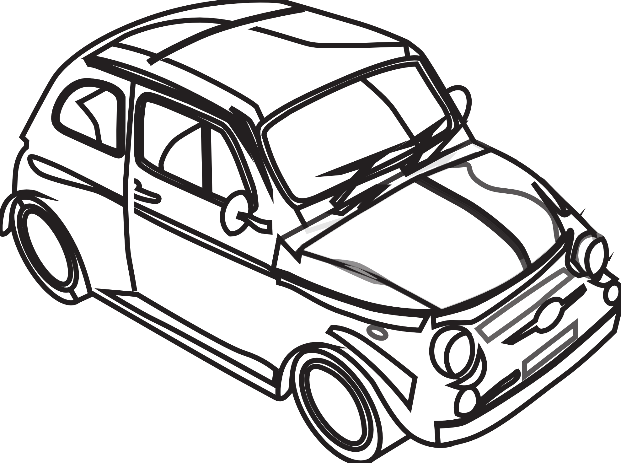Best Car Clipart Black And White - Car Clipart Black And White (830x619), Png Download