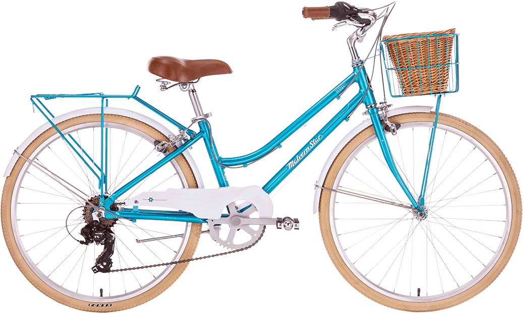 Wisp Jnr A24 Heritage Kids Bike - Ladies Bike With Basket Uk (1100x733), Png Download