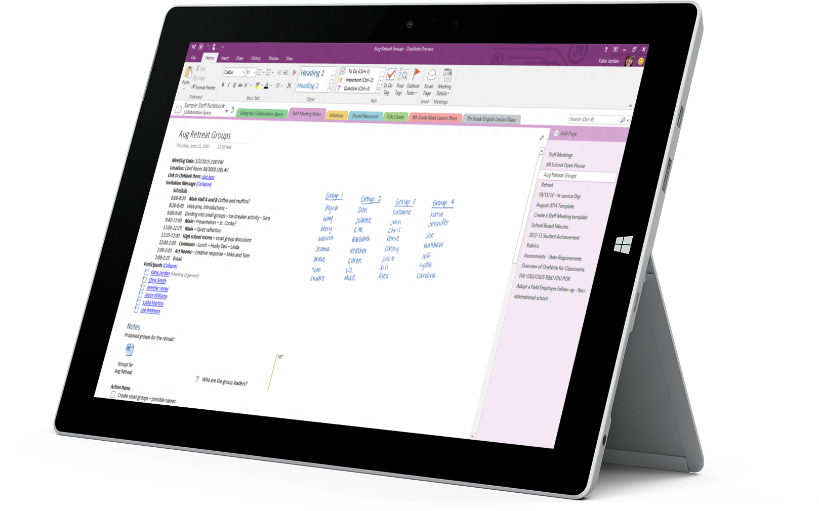 Managing School Business With Onenote > - Surface 3 (3000x1688), Png Download