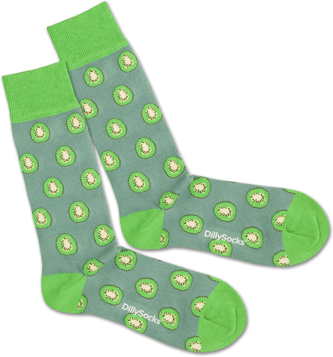 Kiwi Fruit - Sock (1114x1220), Png Download