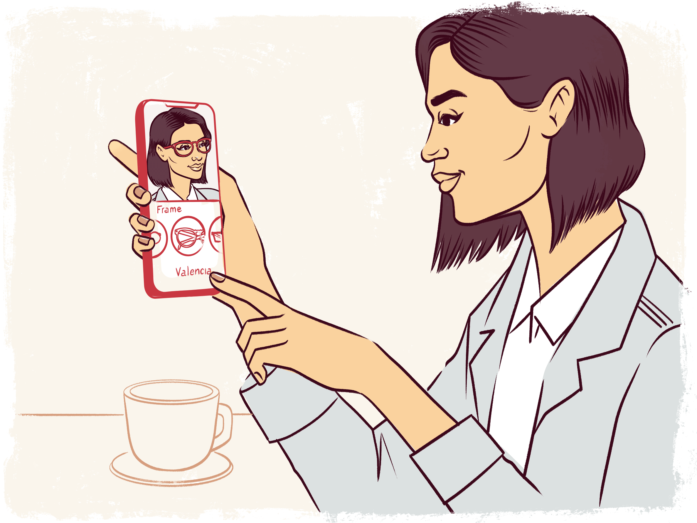 Preview Your Fit, Style A Frame, And Order Your Risk-free - Cartoon (2400x1800), Png Download