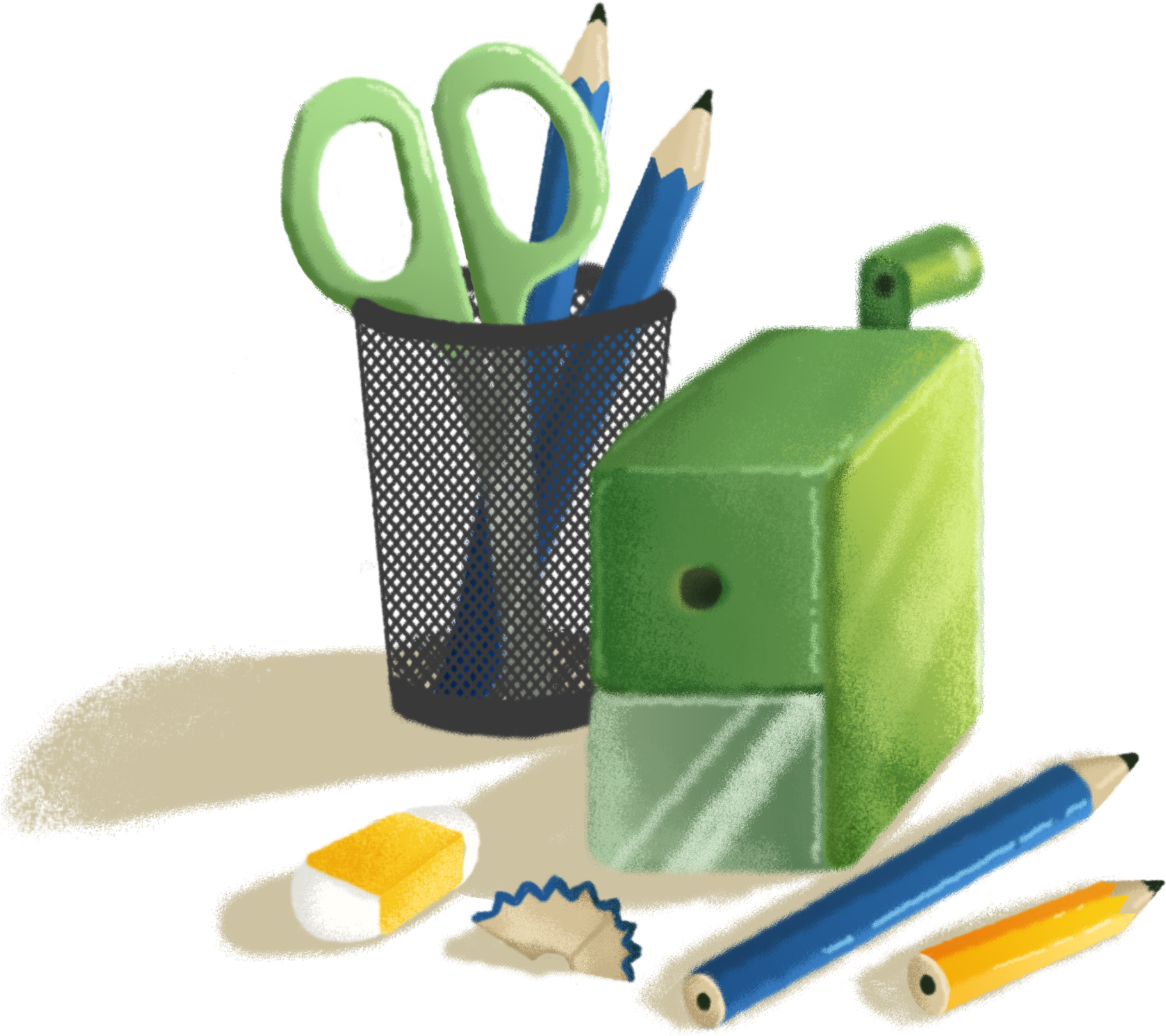 Pencil Sharpener Pen Holder Finishing Png And Psd - Pencil (2000x2000), Png Download