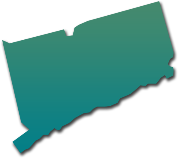 Click On A State To See A State-specific Page With - Connecticut Silhouette (1000x563), Png Download