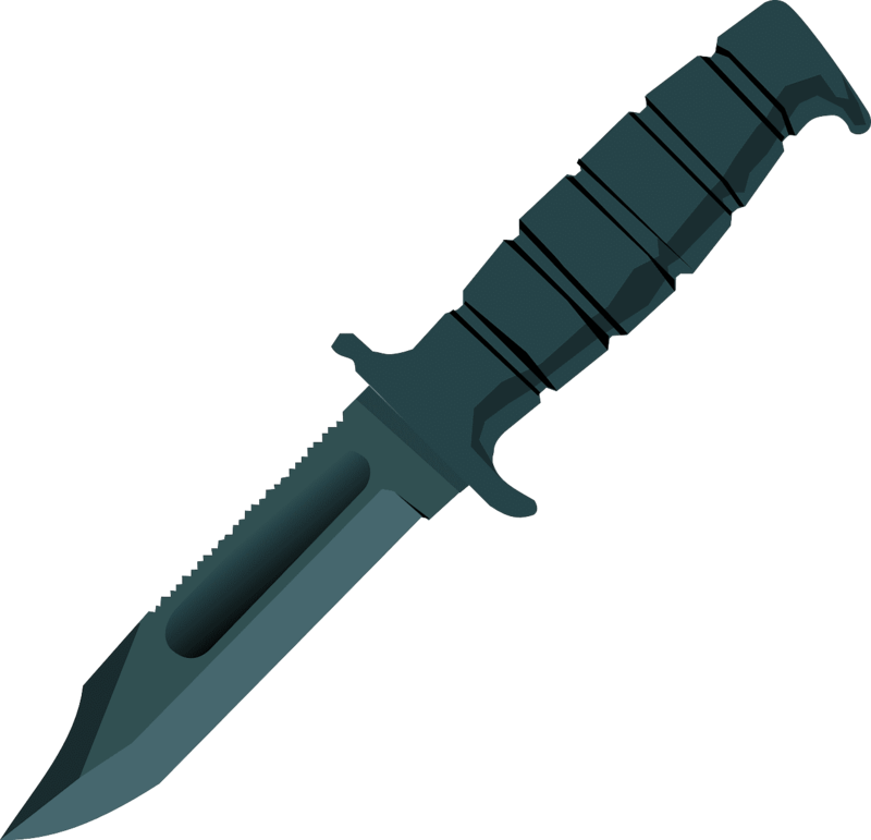 Cartoonish Bowie Knife - Best Survival Knife (800x771), Png Download