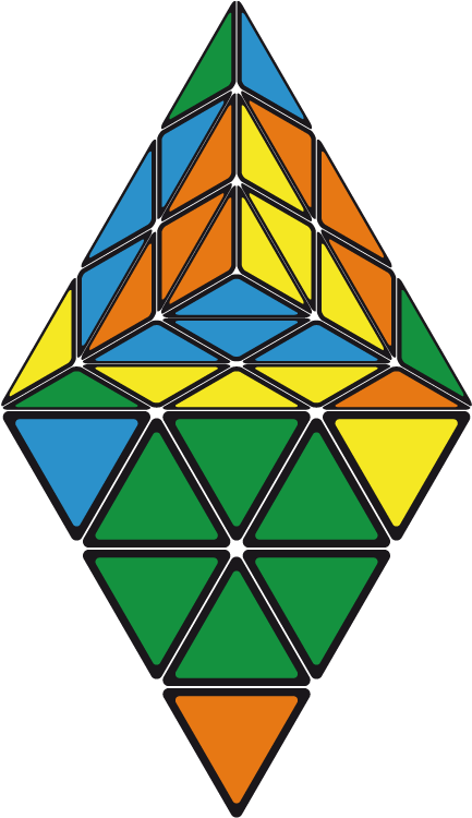 Pretty Patterns Pyraminx - Triangle (440x762), Png Download