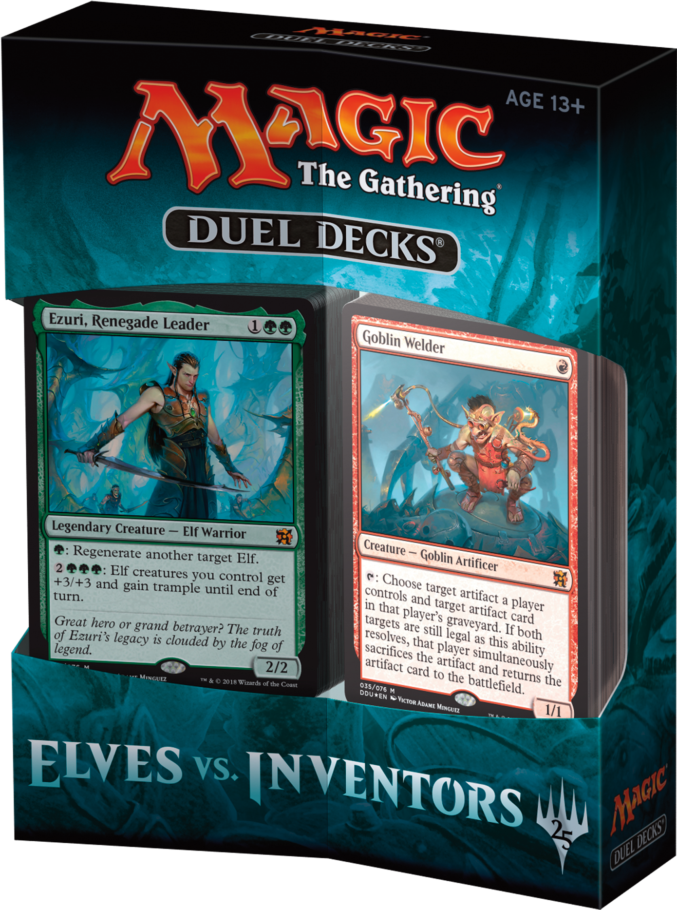 Back To Magic Precon Decks - Magic The Gathering Duel Deck Elves Vs Inventors (1523x2000), Png Download