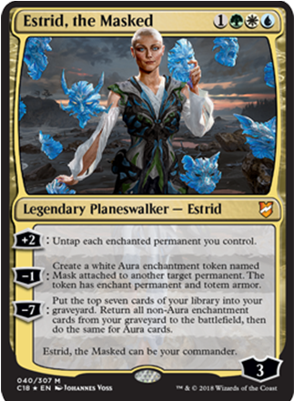 Make Sure This Commander Is Waiting For You Come Launch - Estrid The Masked Mtg (880x440), Png Download