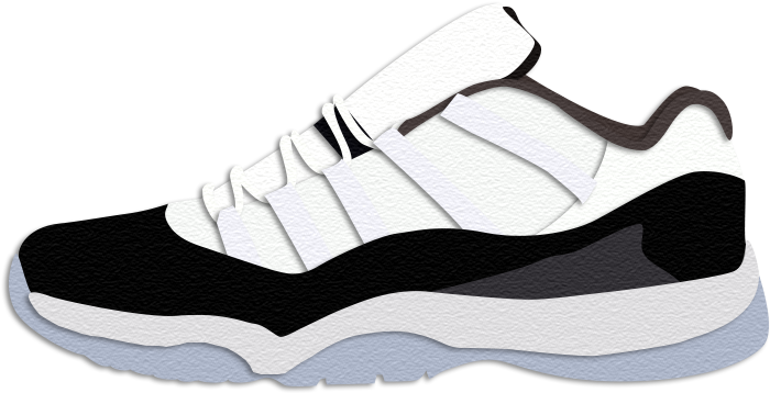 Nike Air Jordan 11 Retro Low 'concord' - Sneakers (800x600), Png Download