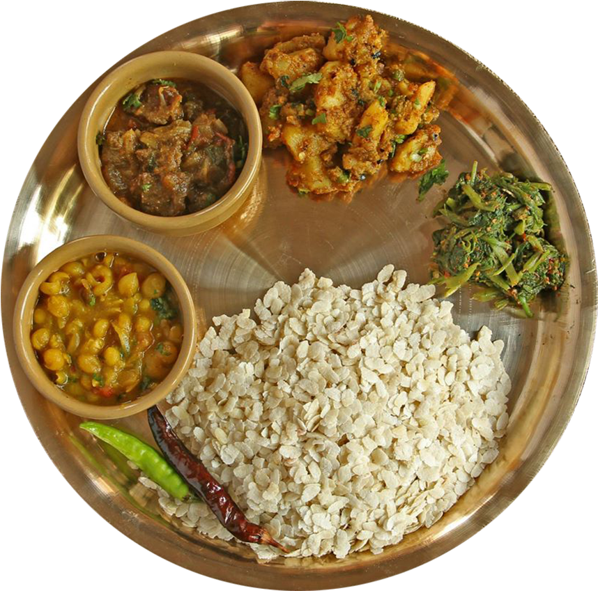 Nepali Food, Shopping - Newari Khaja Set Png (1000x860), Png Download