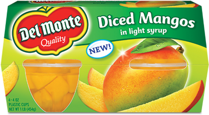 Del Monte Diced Mangos - Del Monte Fruit Cups (800x800), Png Download